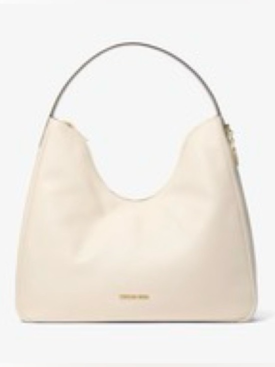 Michael Kors Handbags - MICHAEL KORS NWT (NAYLA) MEDIUM Pebbled Leather Shoulder Bag Color/Light Cream.